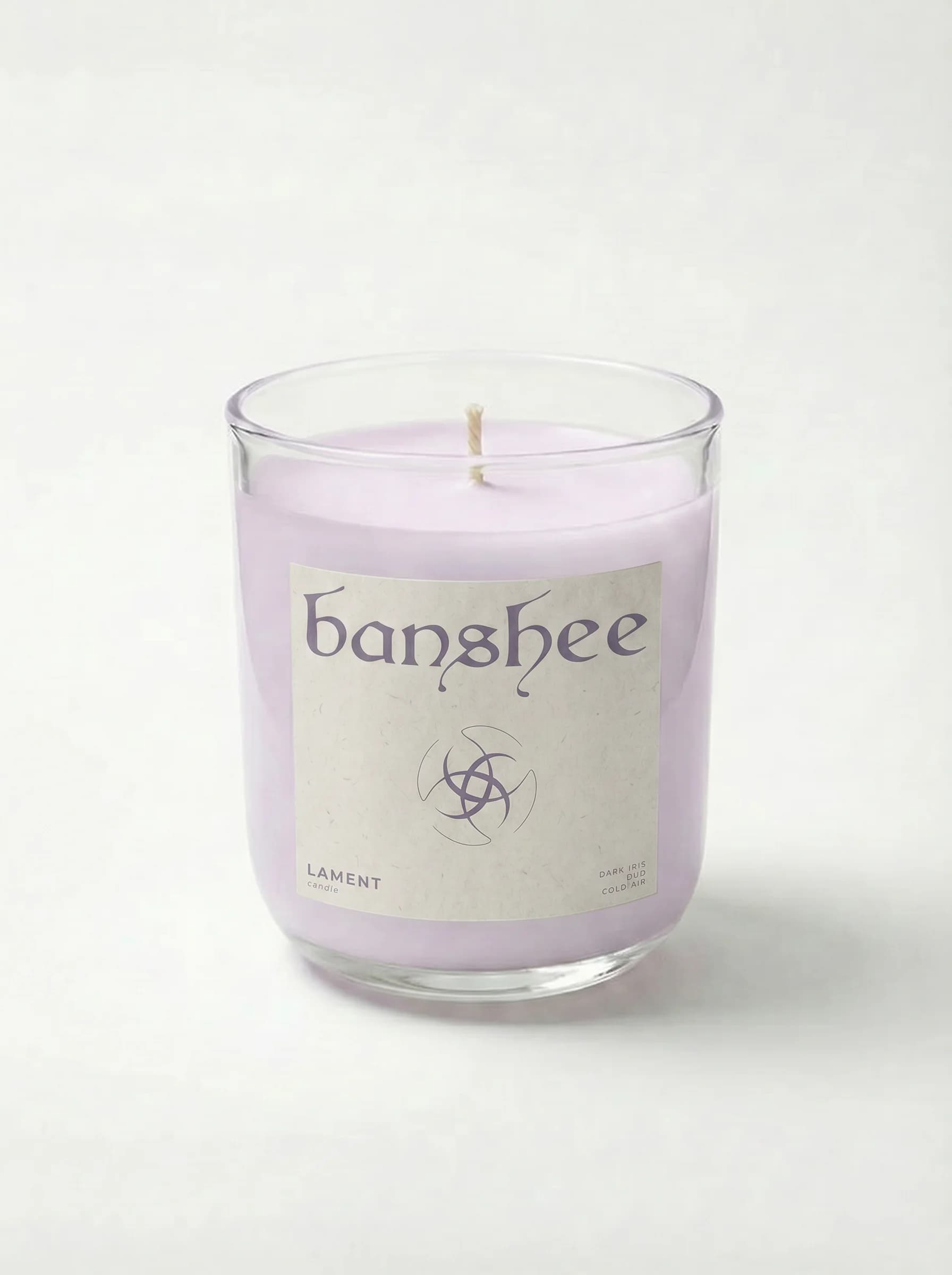 Lament Candle by Banshee — Black rose, cold violet, rain accord, 220g / 7.8oz hand-poured candle