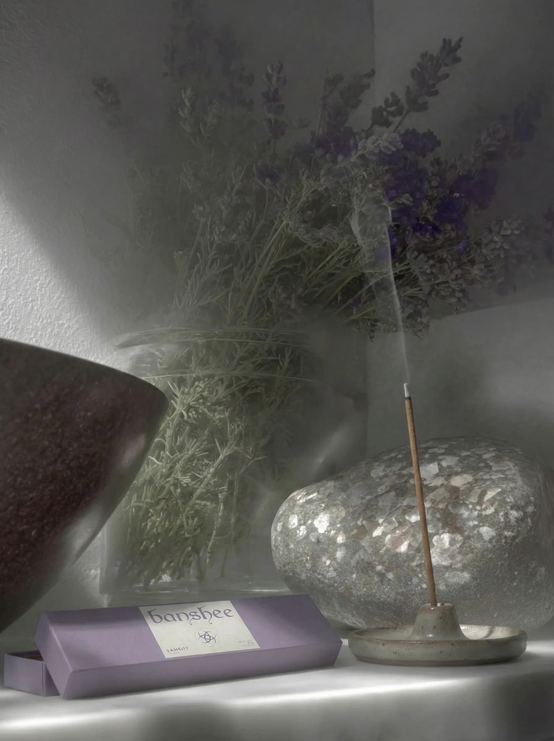 Lament Incense by Banshee — Black rose, cold violet, rain accord, 20 sticks / box hand-poured incense