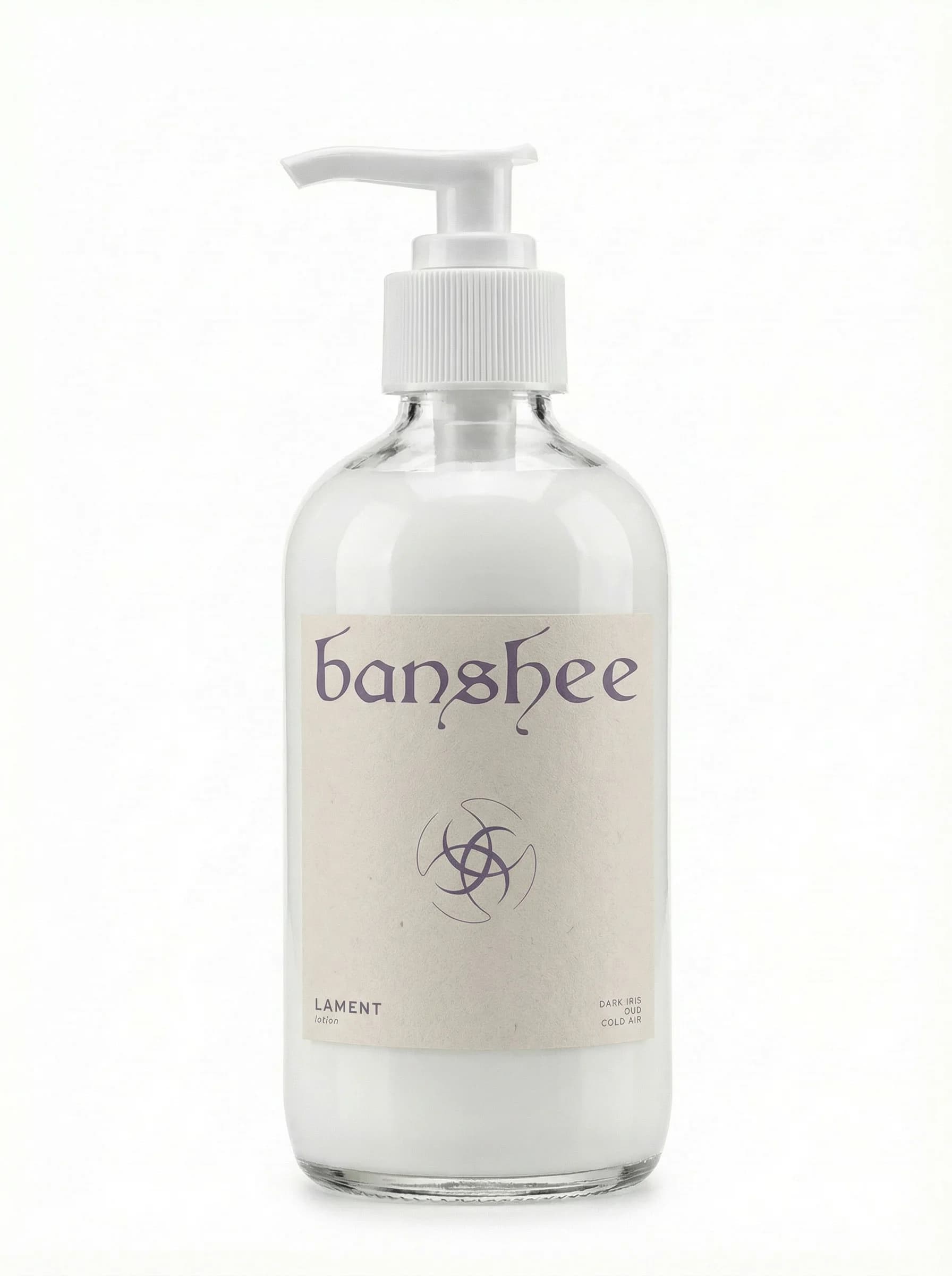 Lament Lotion by Banshee — Black rose, cold violet, rain accord, 200ml / 6.8 fl oz hand-poured lotion
