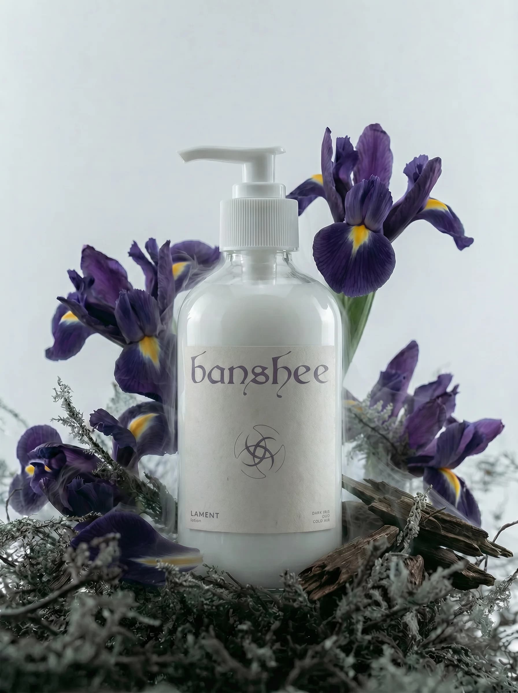 Lament Lotion by Banshee — Black rose, cold violet, rain accord, 200ml / 6.8 fl oz hand-poured lotion