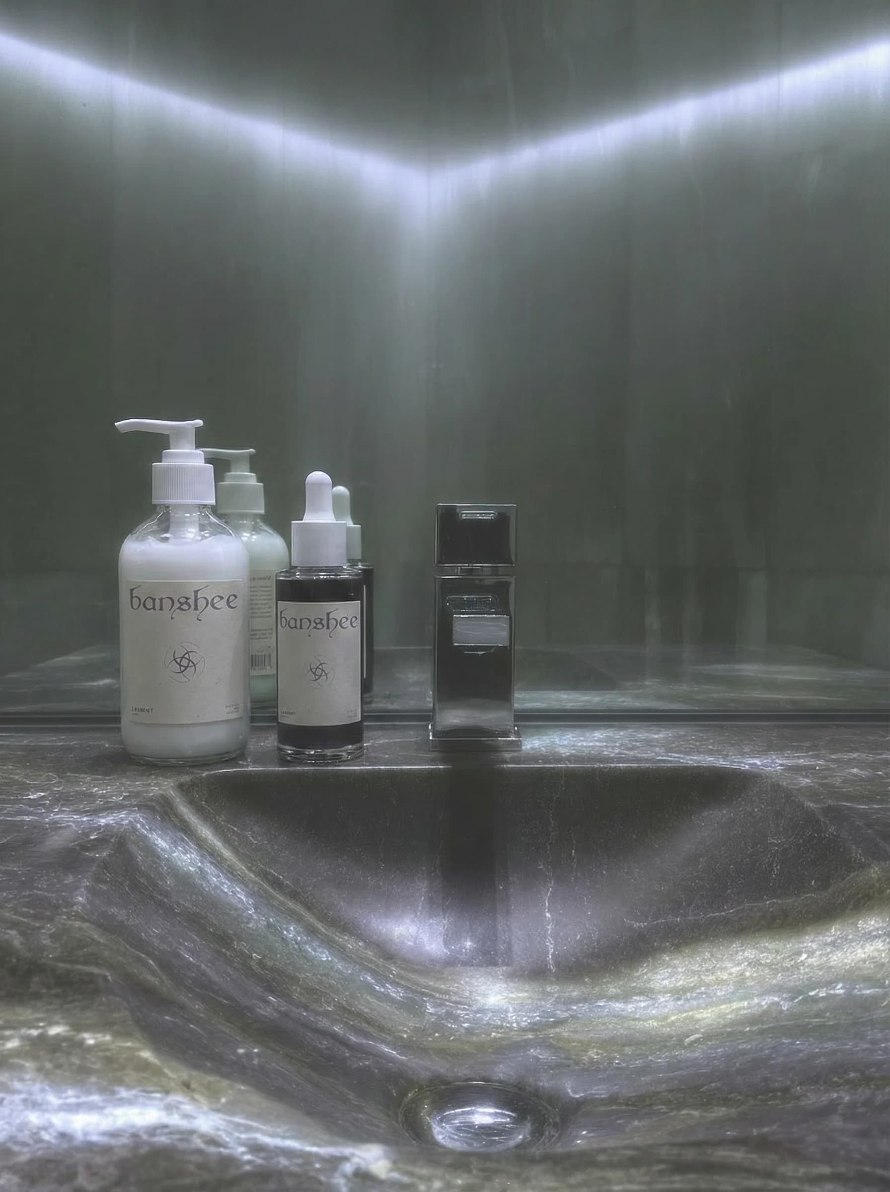 Lament Lotion by Banshee — Black rose, cold violet, rain accord, 200ml / 6.8 fl oz hand-poured lotion