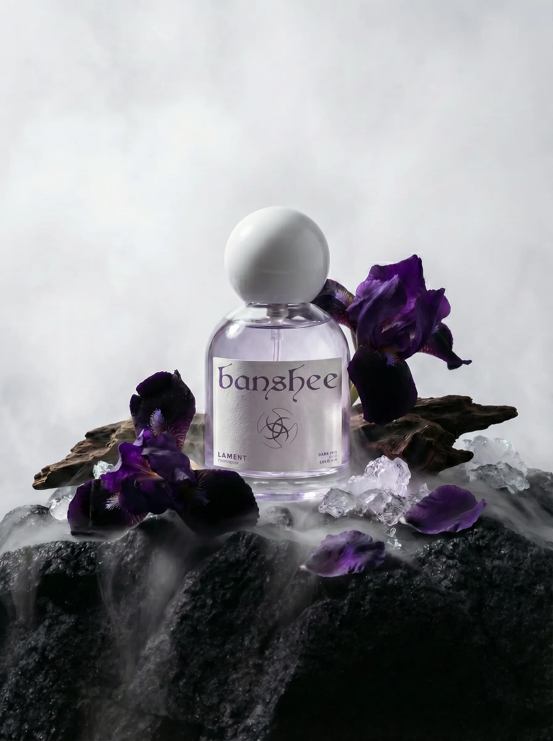 Lament Room Spray by Banshee — Black rose, cold violet, rain accord, 100ml / 3.4 fl oz hand-poured room spray