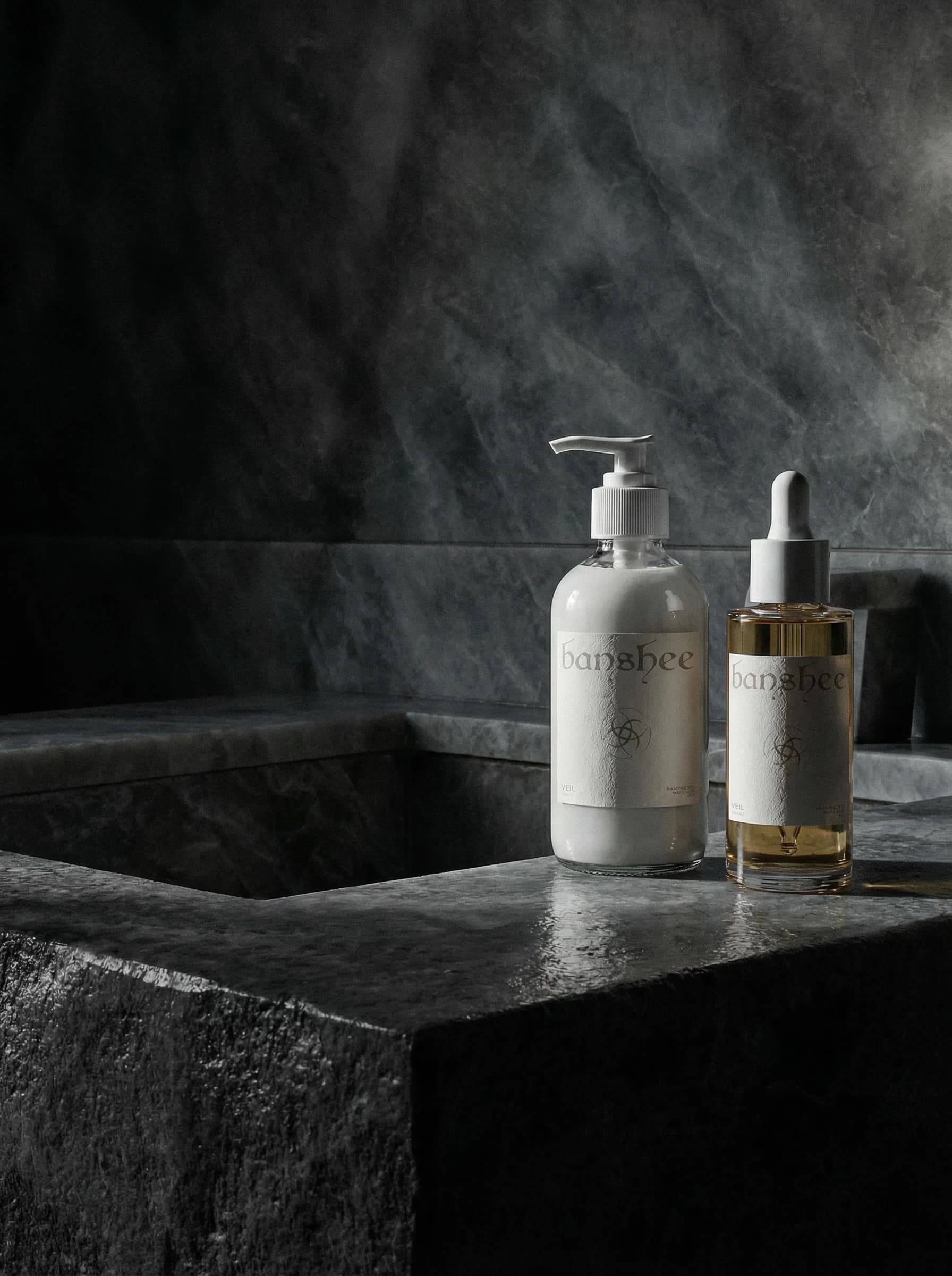 Veil Lotion by Banshee — Powdered orris, white pepper, neroli, 200ml / 6.8 fl oz hand-poured lotion