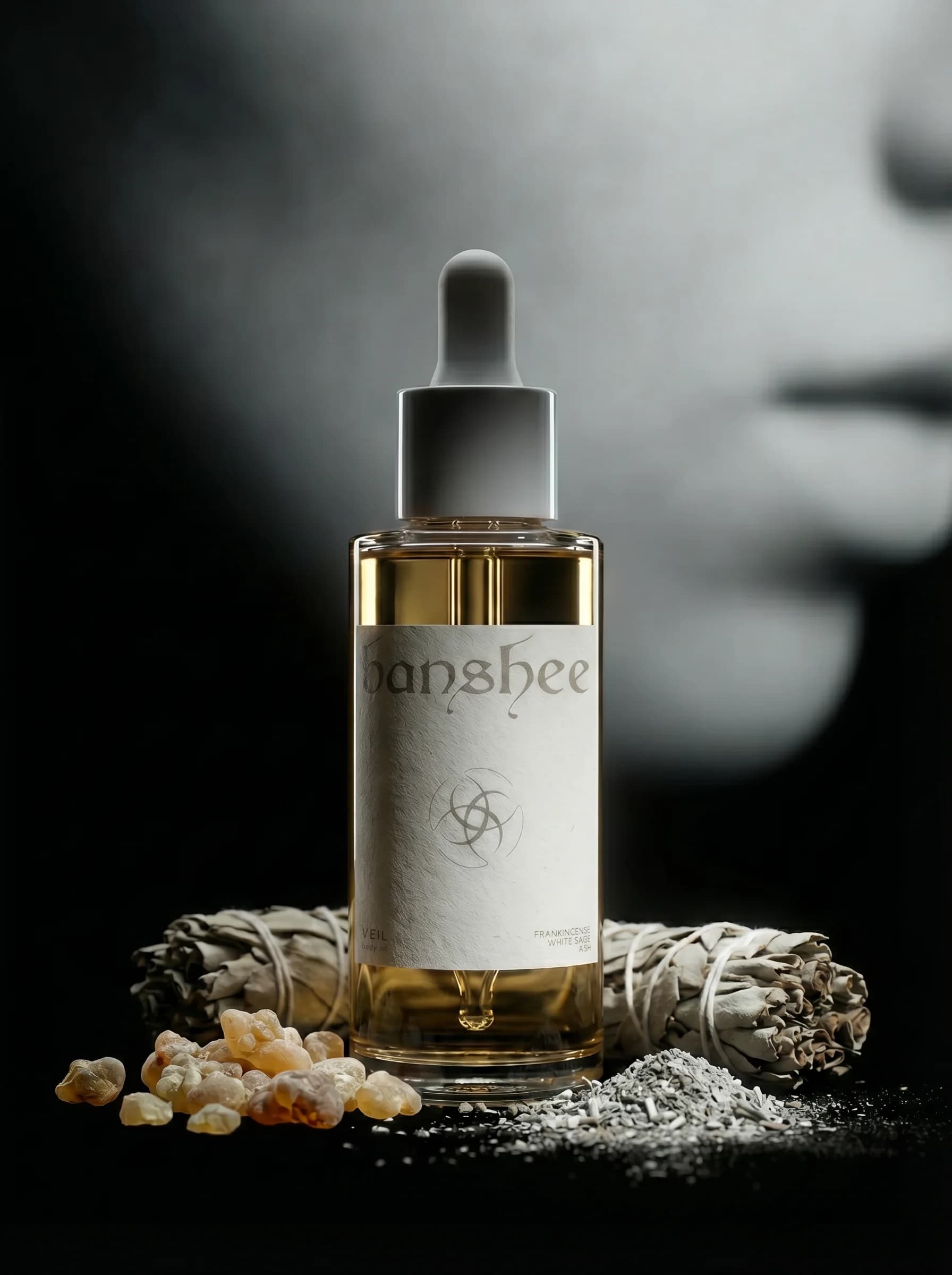 Veil Body Oil by Banshee — Powdered orris, white pepper, neroli, 100ml / 3.4 fl oz hand-poured body oil
